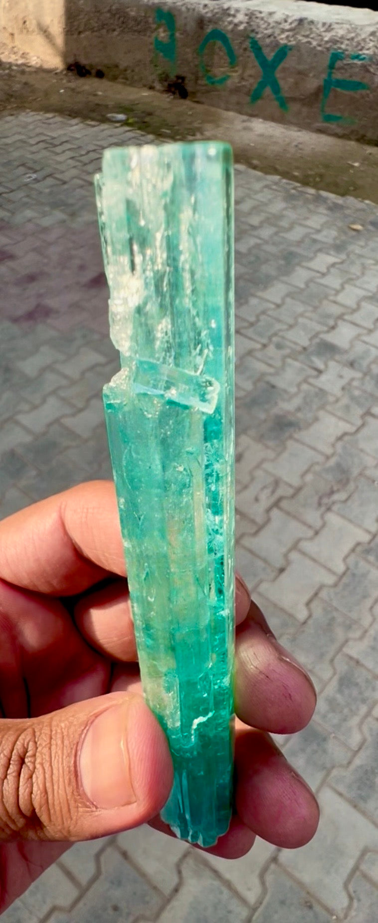 Vanadium Beryl , Nigerian Emerald, 58 gram