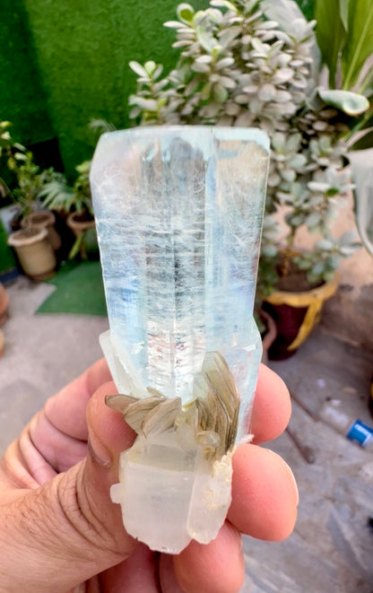 Aquamarine crystal with mica from Pakistan, 49 gram