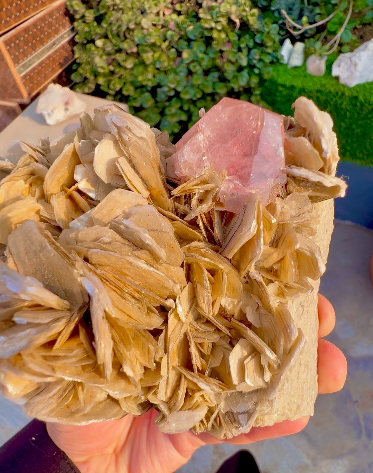Pink Apatite with Mica from Pakistan, 713 Gram