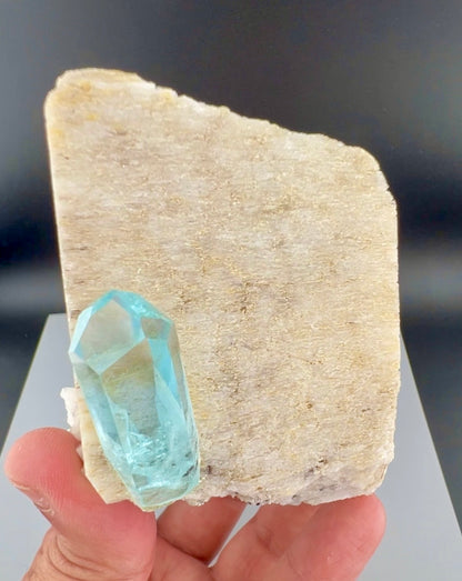 Aquamarine on Feldspar from Pakistan, 375 gram