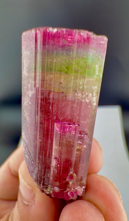 Rainbow Tourmaline crystal from Afghanistan, 125 carats