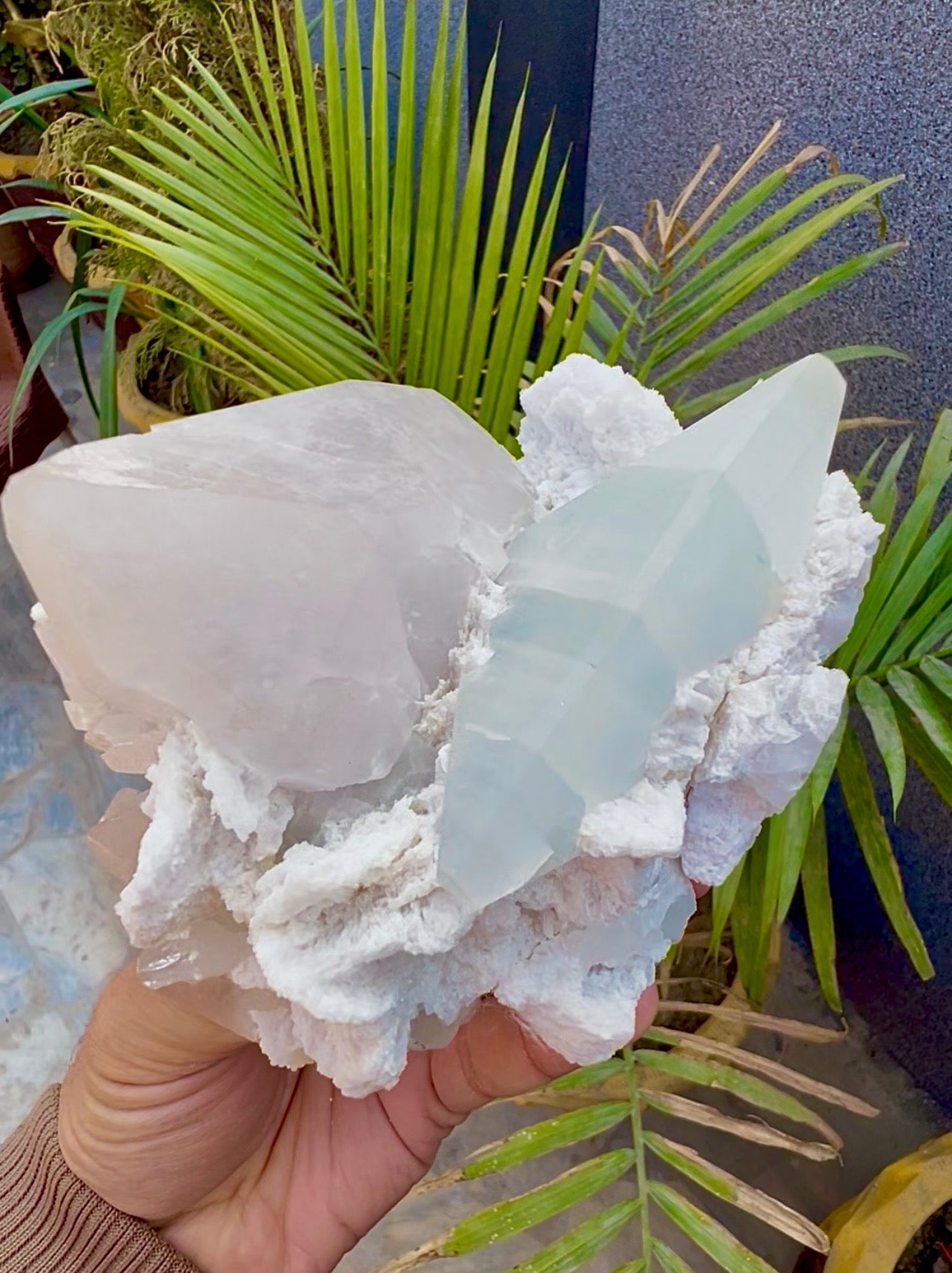 Blue Topaz with Quartz and Albite from Paprok, 922 Gram