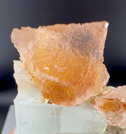 Pink Fluorite with Aquamarine and Mica from Pakistan, 159 gram
