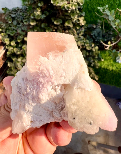 Morganite with Kunzite, Lepidolite and Quartz from Afghanistan, 154 gram