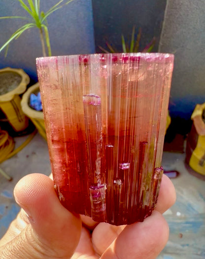 Red Tourmaline crystal from Afghanistan, 128 gram