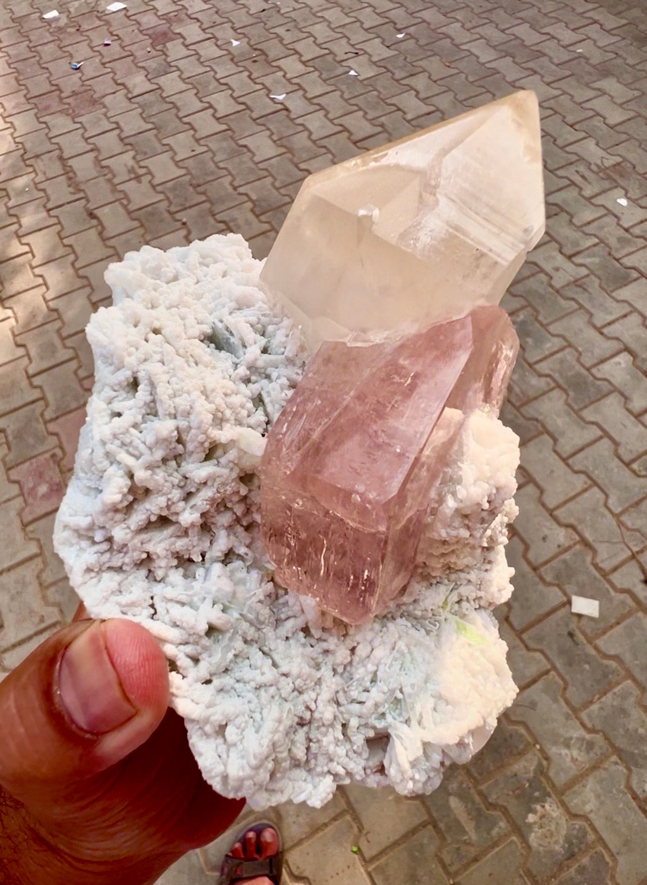 Morganite with Tourmalines, Quartz and Albite from Afghanistan, 1412 gram