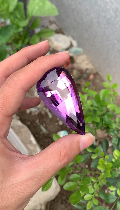 Natural Deep Pink Kunzite Gemstone – 300 Ct Afghan Pear Cut Kunzite – Massive Collector Gem , Museum Size Stone