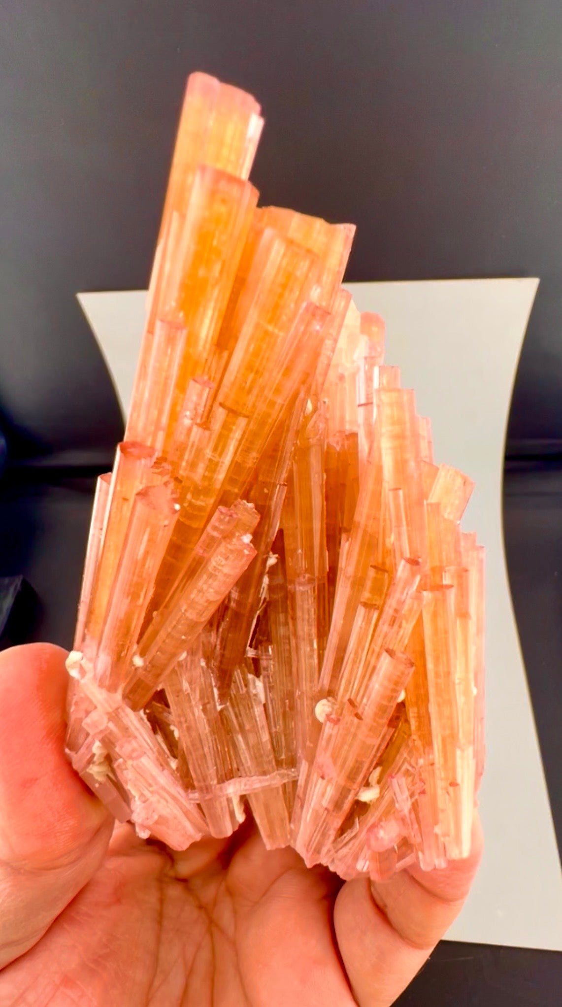 Orange Tourmaline Crystals Cluster , 224 gran