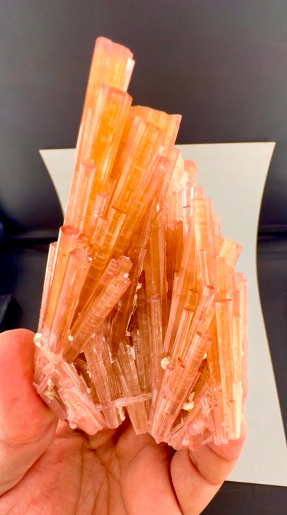 Orange Tourmaline Crystals Cluster , 224 gran