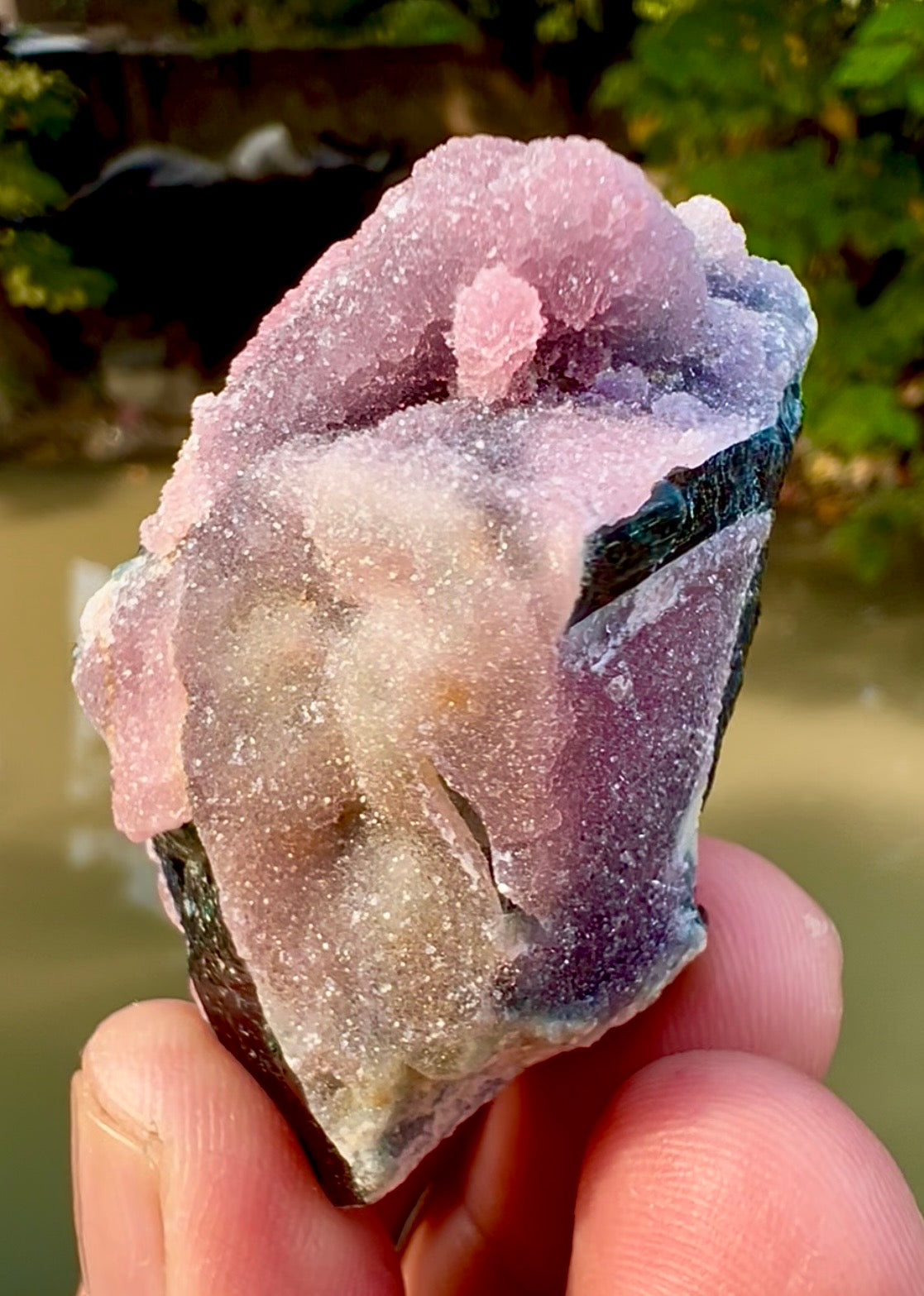 Crystallized Rose Quartz on Schorl Tourmaline from Afghanistan, 56 gram