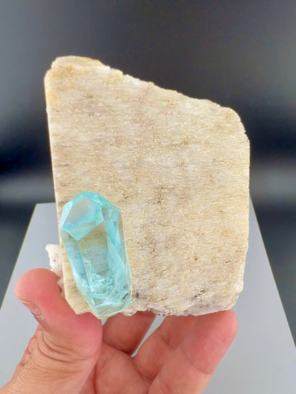 Aquamarine on Feldspar from Pakistan, 375 gram