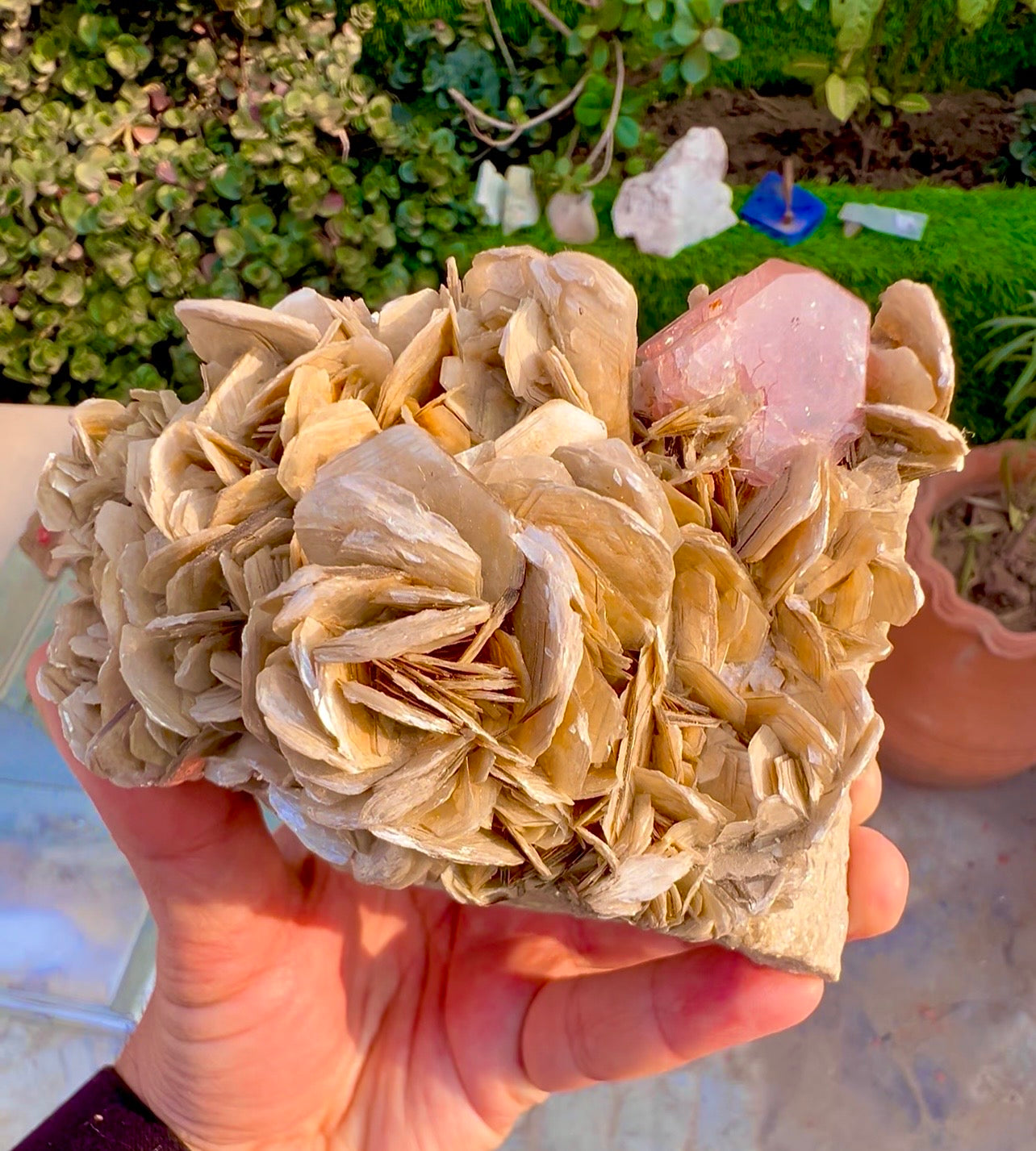 Pink Apatite with Mica from Pakistan, 713 Gram