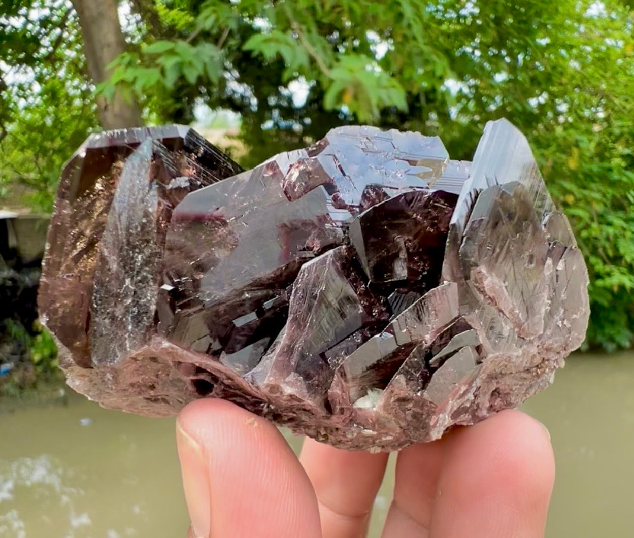 Axinite Crystals Specimen from Pakistan , 139 gram