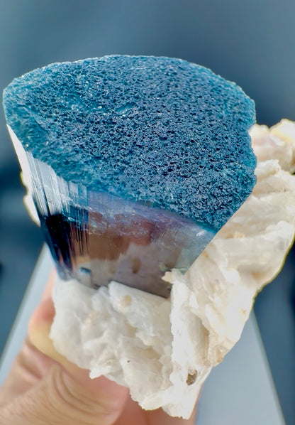 Blue Cap Tourmaline with Cleavlandite Albite from Afghanistan, 310 gran