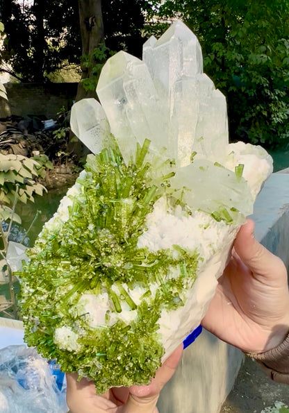 Tourmaline Crystals Cluster with Quartz on matrix from Chapu Mine Pakistan, 7014 gram