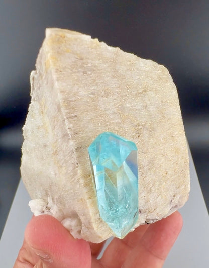 Aquamarine on Feldspar from Pakistan, 375 gram