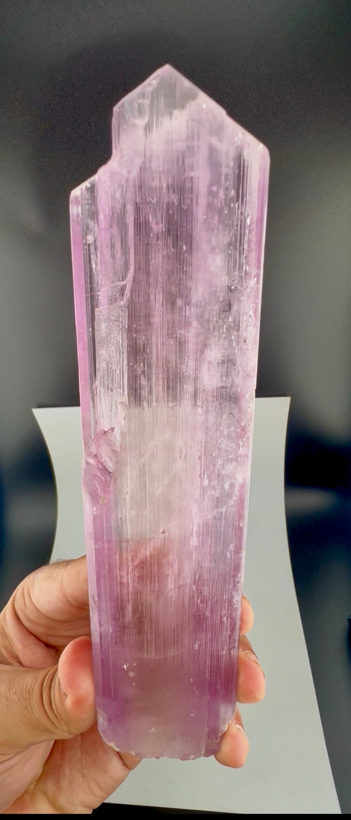 Natural Pink Kunzite Crystal from Afghanistan, 331 gram