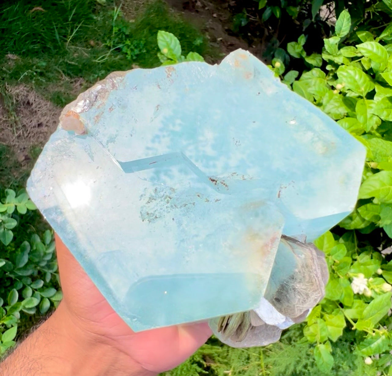 Aquamarine crystal with Muscovite Mica from Pakistan, 1433 gram