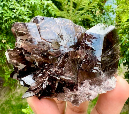 Axinite Crystals Specimen from Pakistan , 139 gram