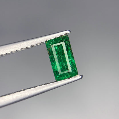 Emerald cut green gemstone
Genuine Emerald loose stone