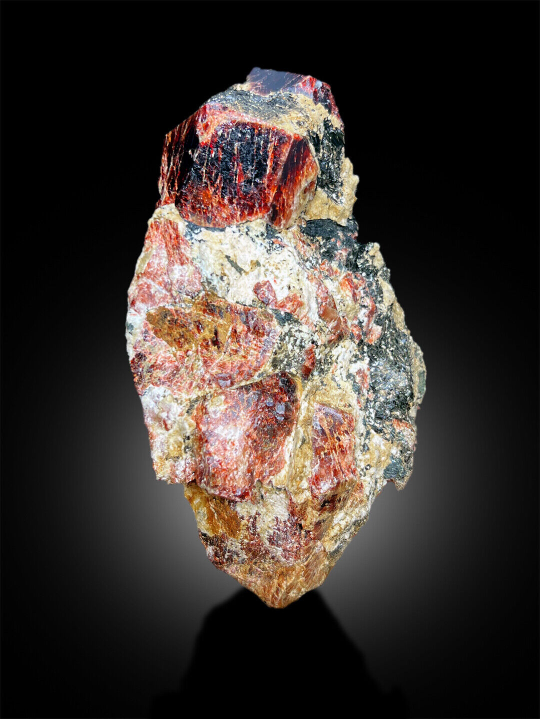 RED ZIRCON SPECIMEN | RED ZIRCON CRYSTALS | ZIRON STONE | RED ZIRCONIA | ZIRCON GEMSTONE | RAW GEMSTONE | MINERAL SPECIMEN | 2238 G