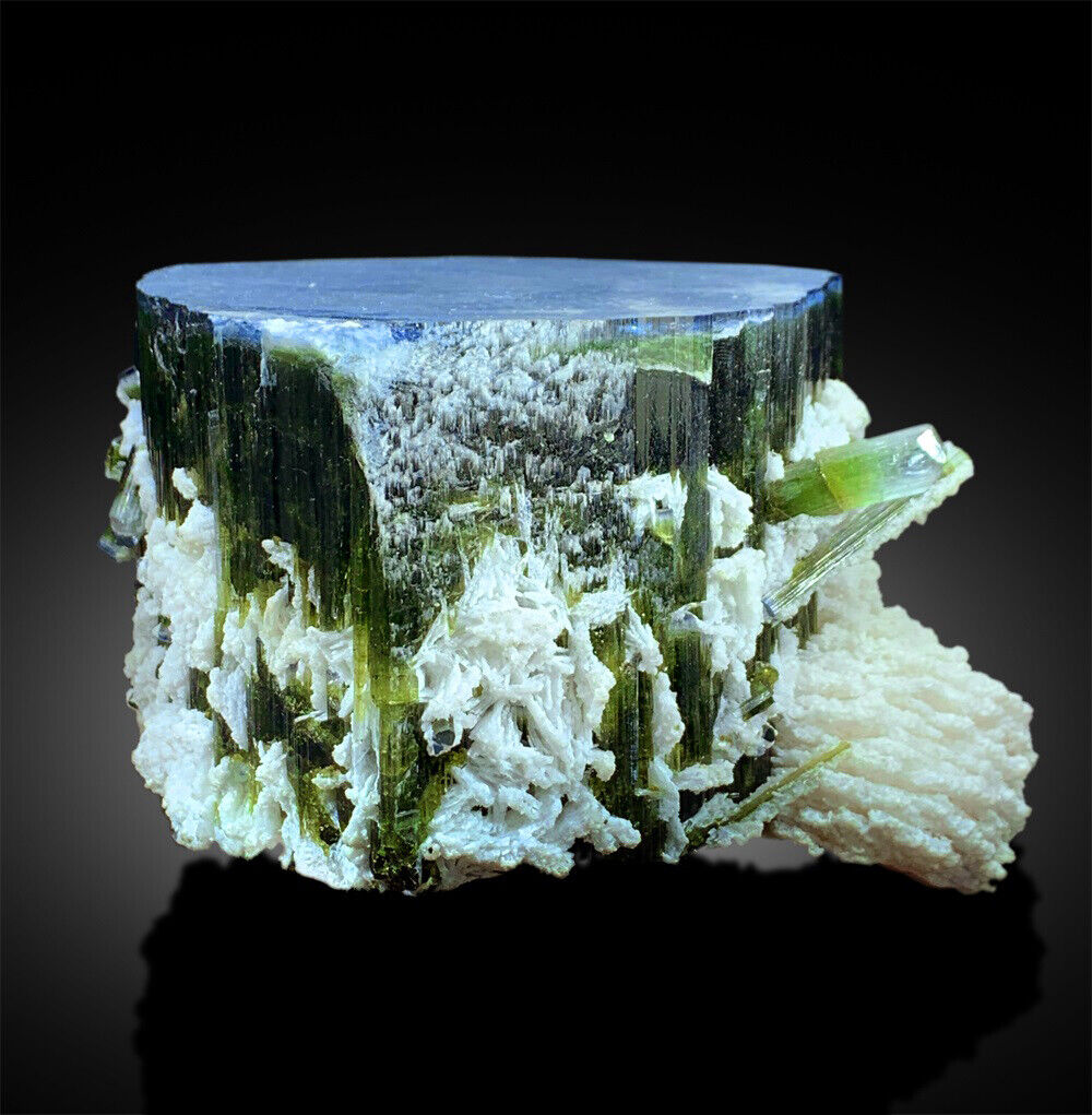 BLUE CAP TOURMALINE | TOURMALINE SPECIMEN | TOURMALINE WITH ALBITE | GREEN TOURMALINE CRYSTAL | TOURMALINE FOR SALE | RAW TOURMALINE | 1756G