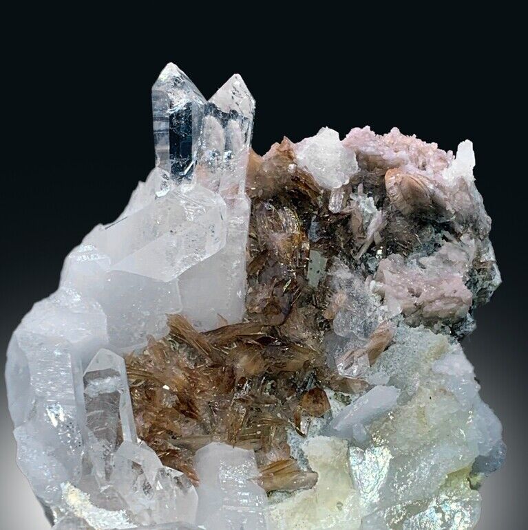 AXINITE SPECIMEN , AXINITE CRYSTALS, AXINITE STONE, QUARTZ CRYSTALS, CRYSTAL CLUSTER, MINERAL SPECIMEN, RAW GEMSTONES, RARE CRYSTALS, 309 G