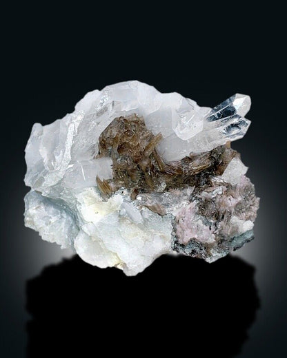 AXINITE SPECIMEN , AXINITE CRYSTALS, AXINITE STONE, QUARTZ CRYSTALS, CRYSTAL CLUSTER, MINERAL SPECIMEN, RAW GEMSTONES, RARE CRYSTALS, 309 G