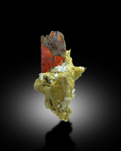 NATURAL RED COLOR BROOKITE CRYSTAL ON MATRIX, BROOKITE SPECIMEN, RARE MINERAL, BROOKITE STONE, CRYSTAL SPECIMEN - 14.95 CT