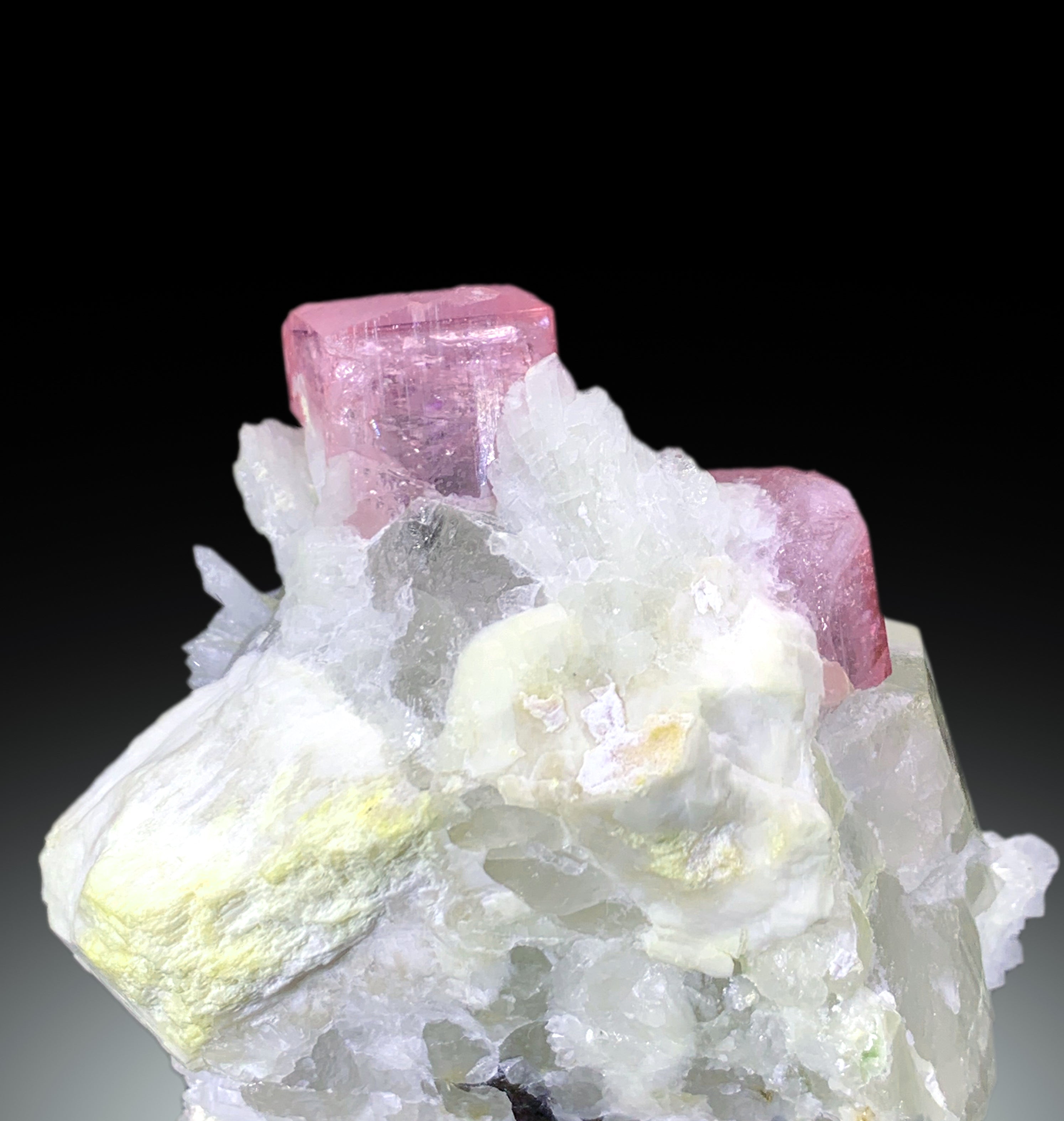 Natural Pink Color Tourmaline with Quartz and Albite Specimen from Pachigram Afghanistan - 205 gram