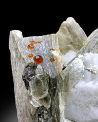 Red Spessartine Garnet Crystals on Mica from Pakistan - 360 gram