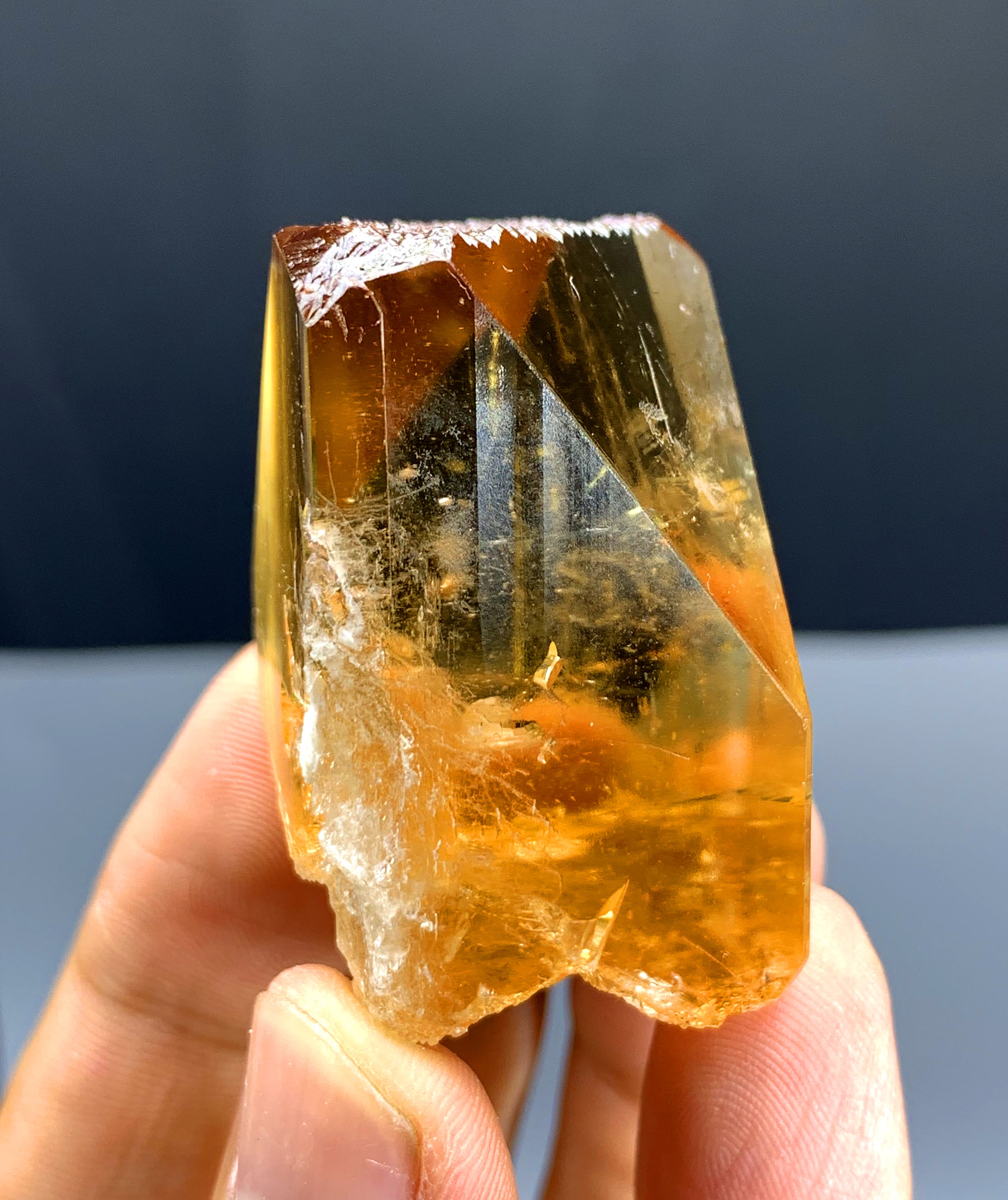 Rich Golden Color Gemmy Topaz Crystal from Pakistan - 74 gram