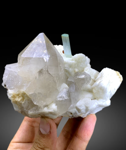 Aquamarine with Garnet, Quartz and Feldspar from Pakistan - 417 gram