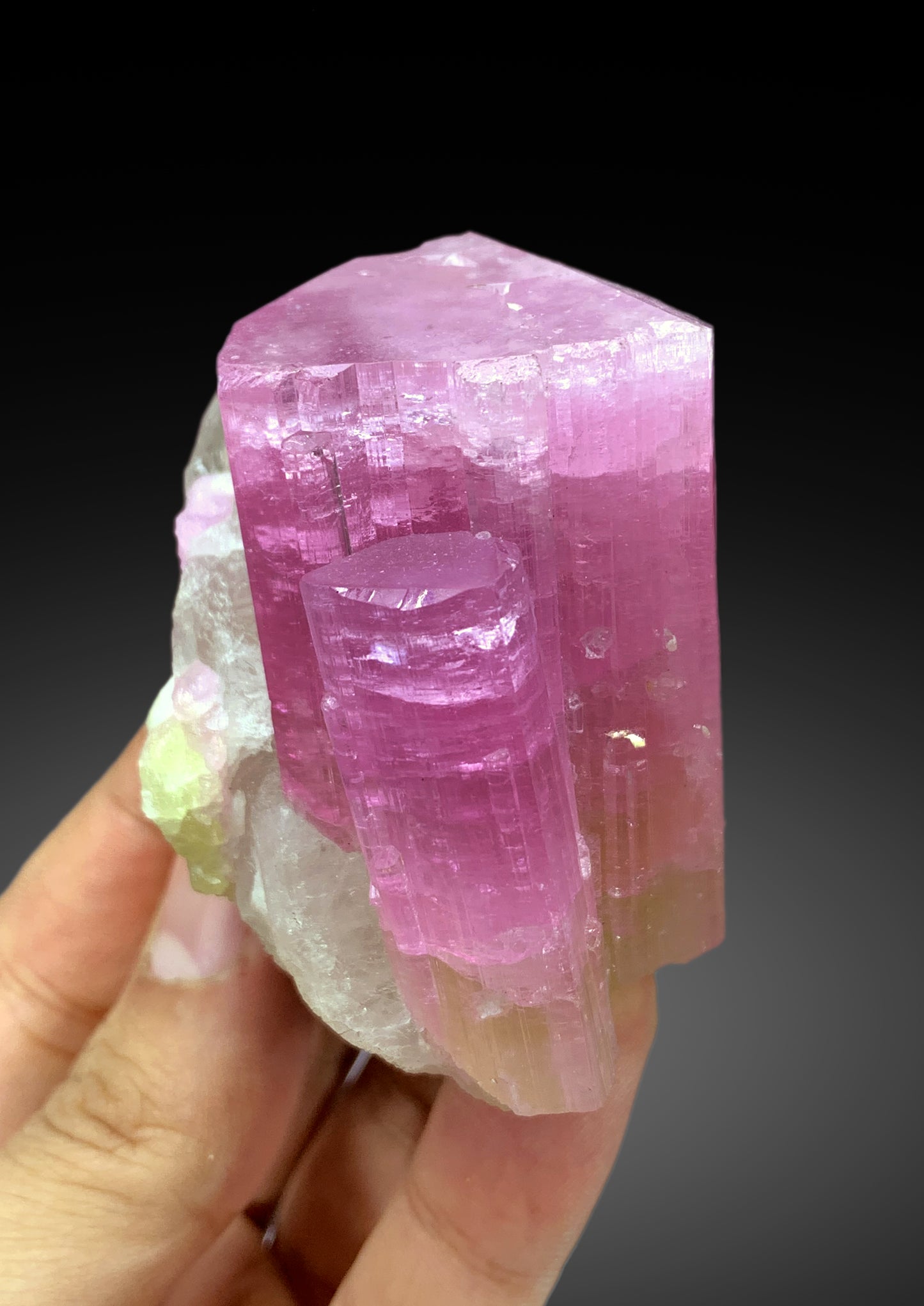 Top Grade Pink Tourmaline on Quartz from Pachigram Afghanistan - 180 gram