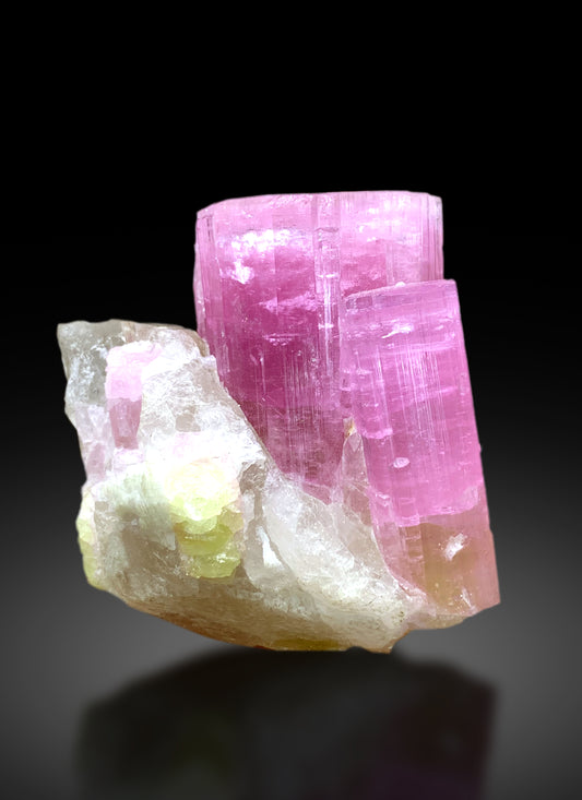 Top Grade Pink Tourmaline on Quartz from Pachigram Afghanistan - 180 gram
