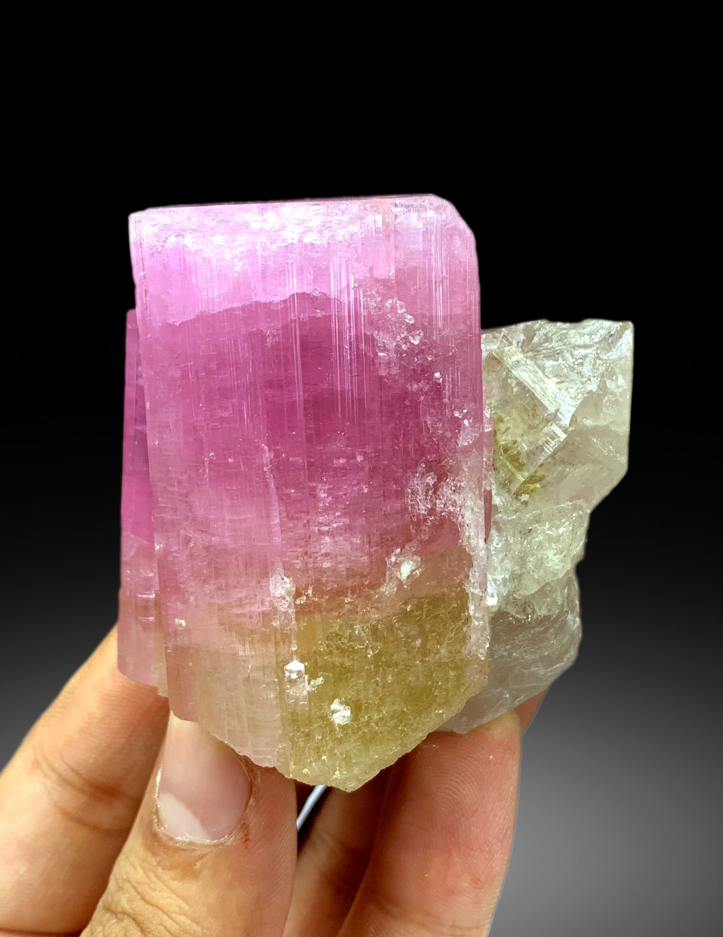 Top Grade Pink Tourmaline on Quartz from Pachigram Afghanistan - 180 gram