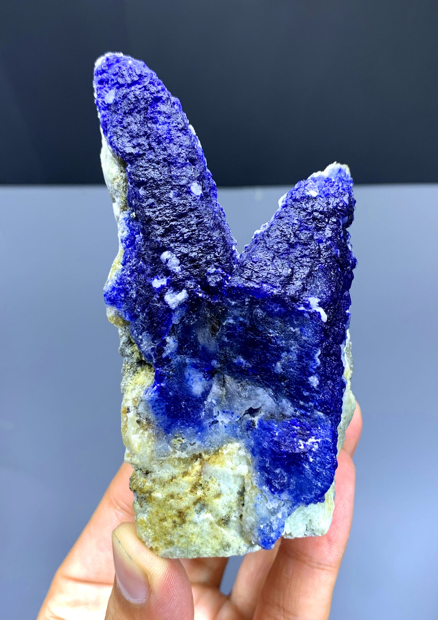 Rare Blue Afghanite on Matrix from Afghanistan - 289 gram