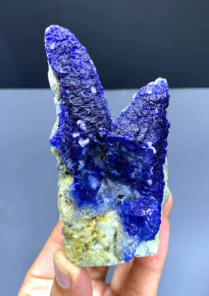 Rare Blue Afghanite on Matrix from Afghanistan - 289 gram