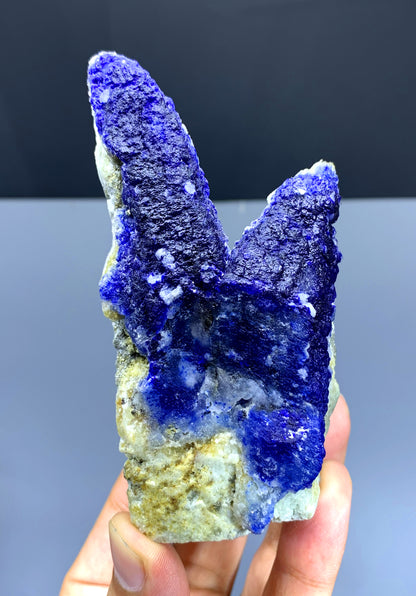 Rare Blue Afghanite on Matrix from Afghanistan - 289 gram