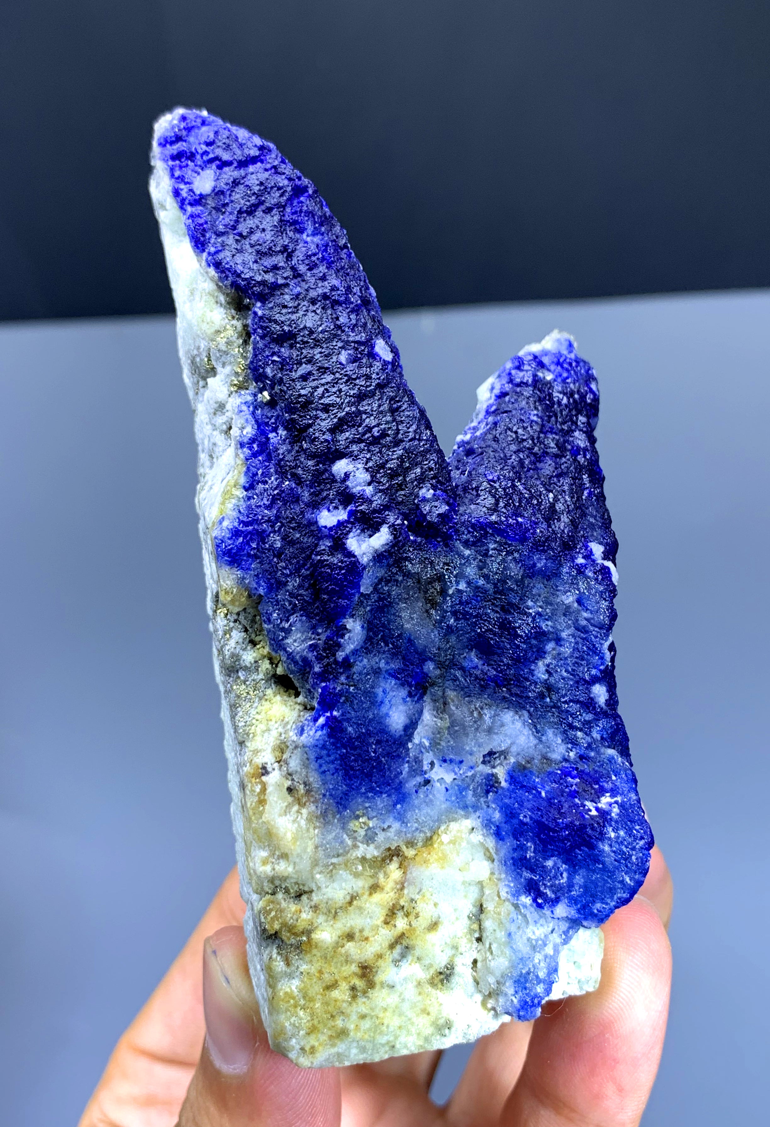 Rare Blue Afghanite on Matrix from Afghanistan - 289 gram