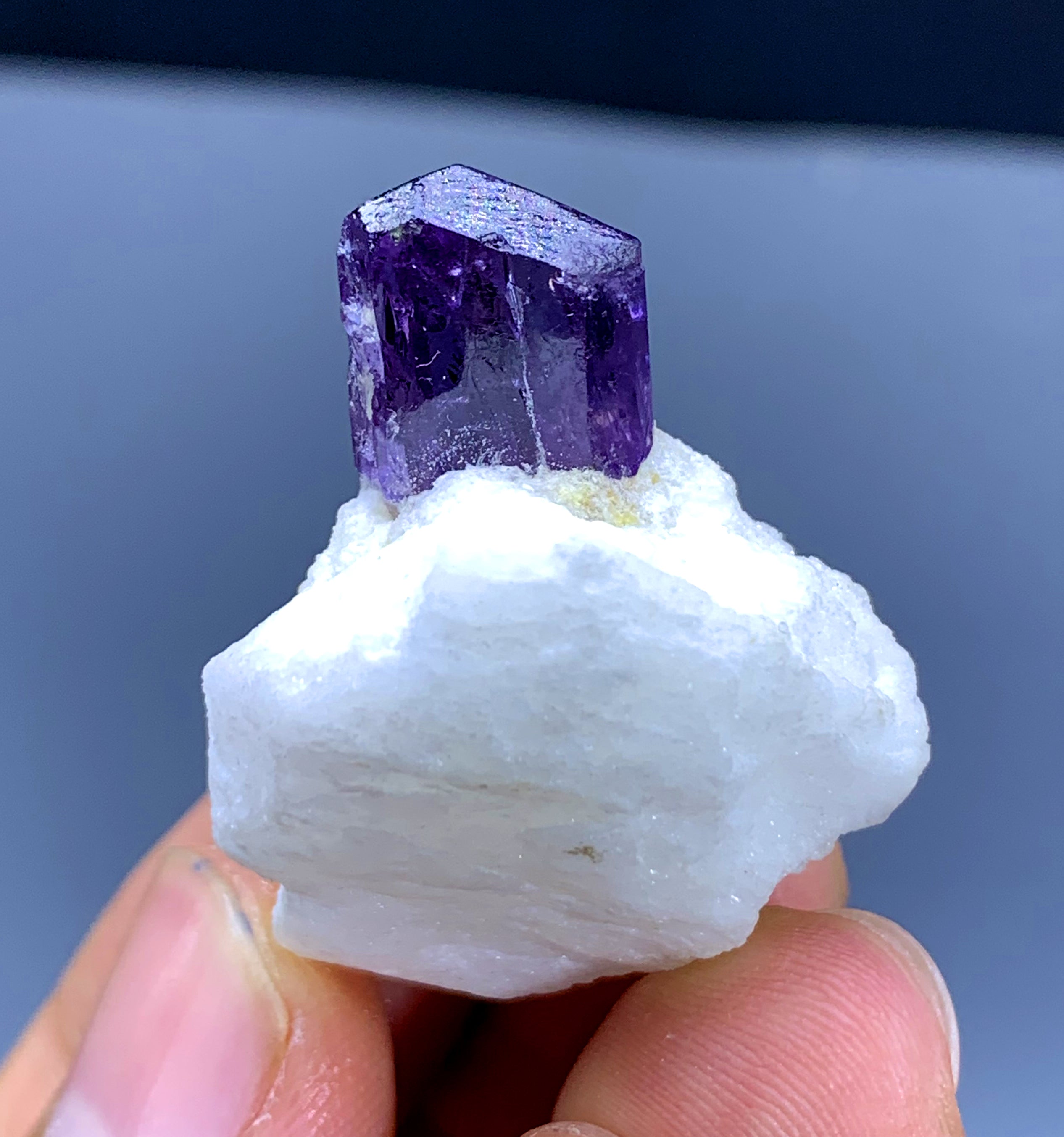 Purple Scapolite on Marble Matrix from Badakshan Afghanistan - 16 gram