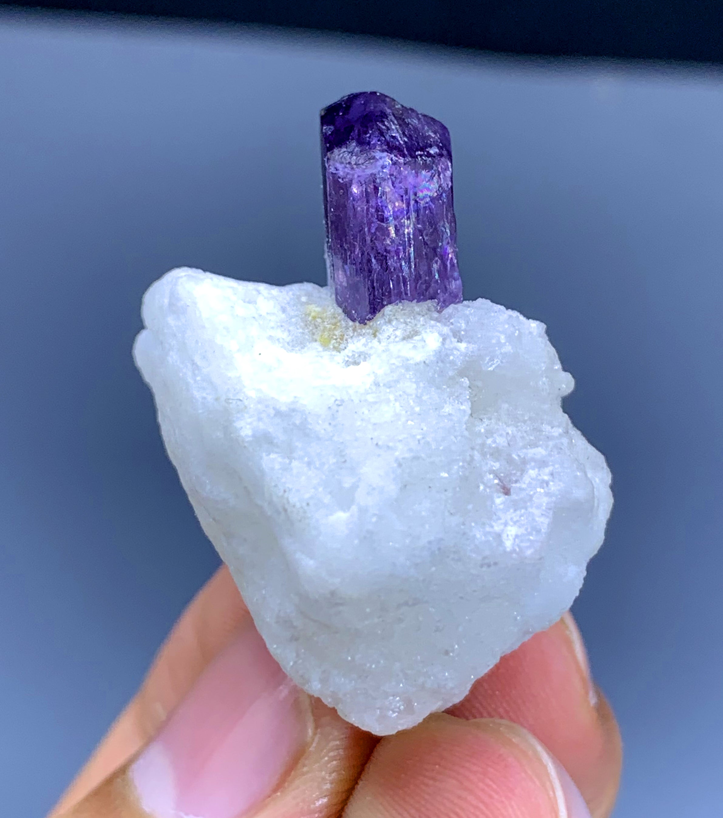 Purple Scapolite on Marble Matrix from Badakshan Afghanistan - 16 gram