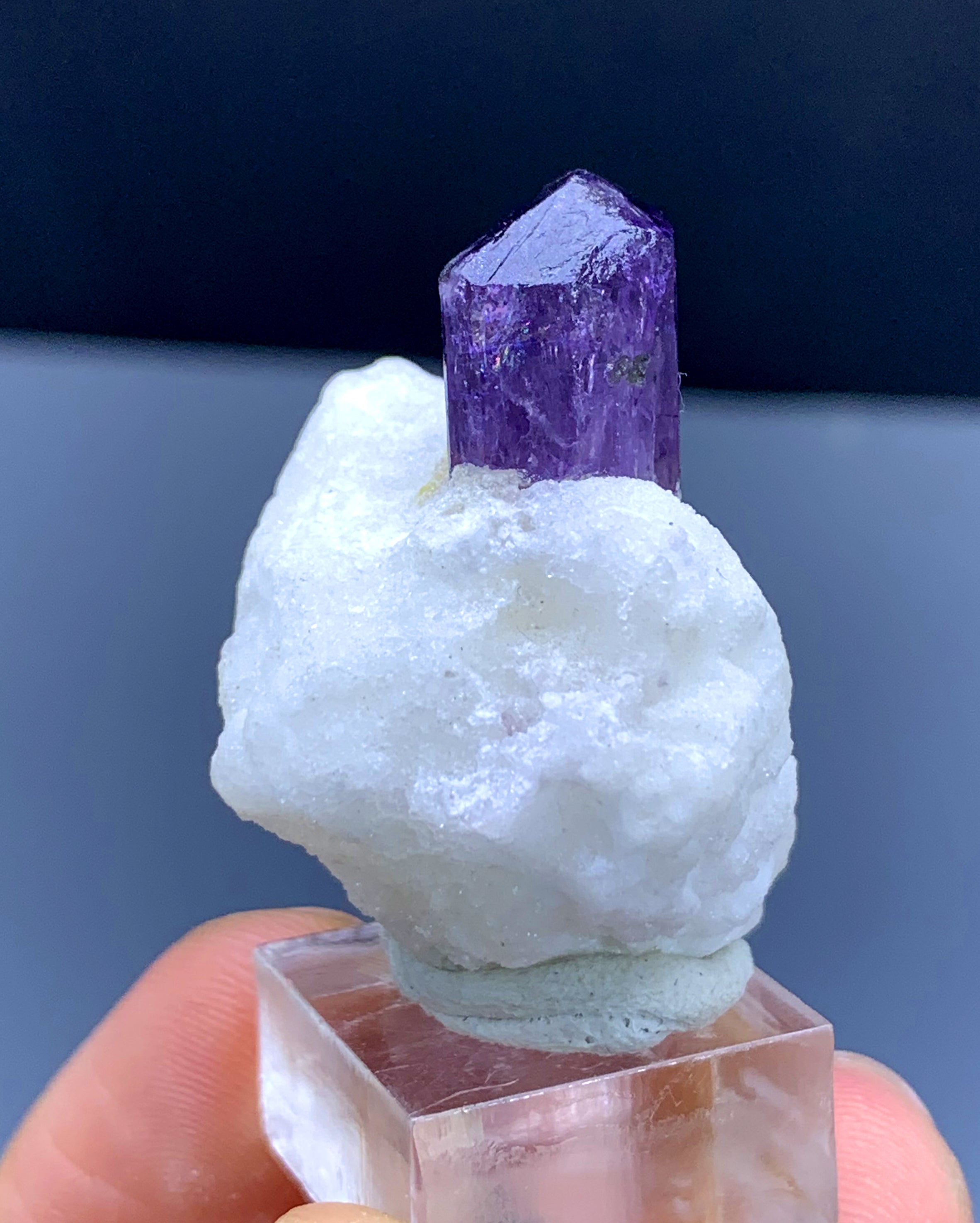 Purple Scapolite on Marble Matrix from Badakshan Afghanistan - 16 gram