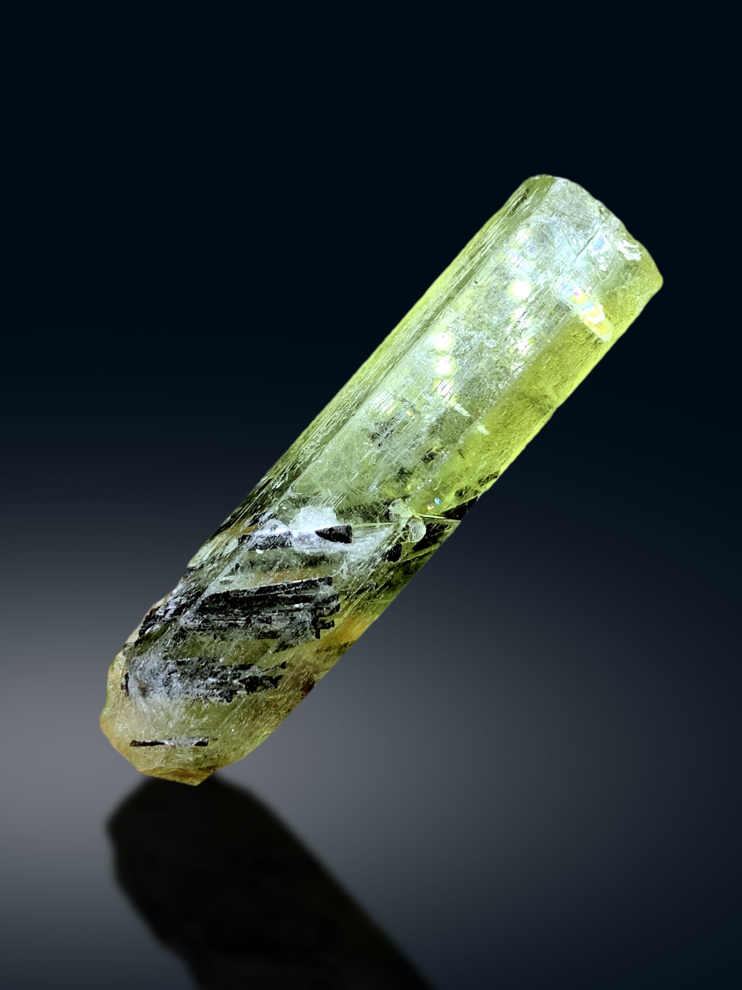 Yellow Heliodor with Schorl Inclusions, Heliodor var Beryl from Pakistan - 24 gram