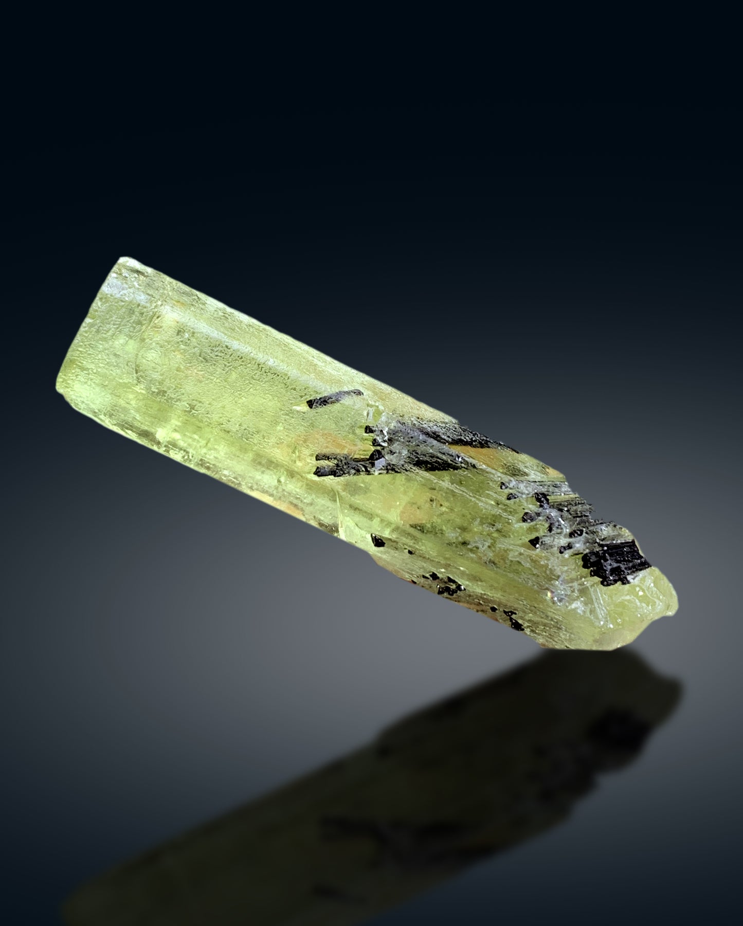 Yellow Heliodor with Schorl Inclusions, Heliodor var Beryl from Pakistan - 24 gram