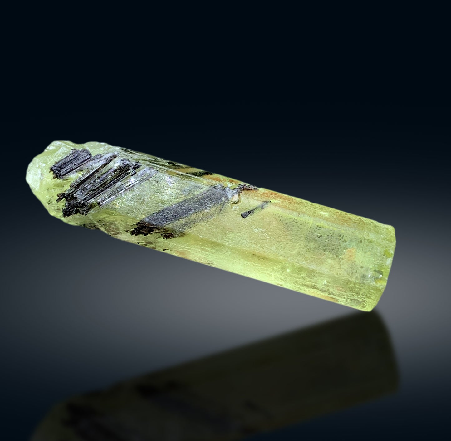Yellow Heliodor with Schorl Inclusions, Heliodor var Beryl from Pakistan - 24 gram