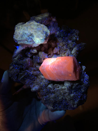 Fluorescent Rare Purple Hackmanite on Phlogopite Mica from Afghanistan - 810 grams