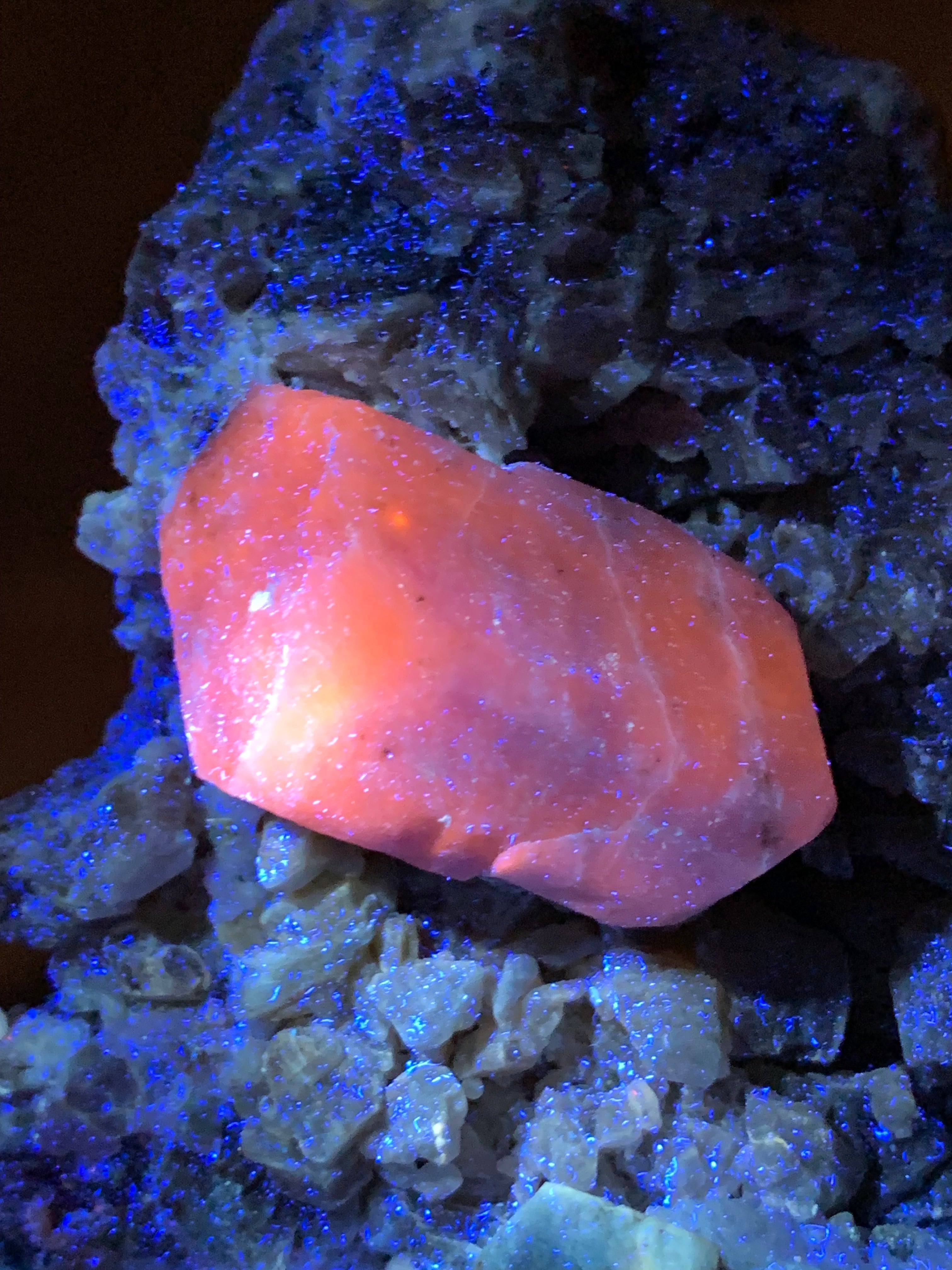 Fluorescent Rare Purple Hackmanite on Phlogopite Mica from Afghanistan - 810 grams