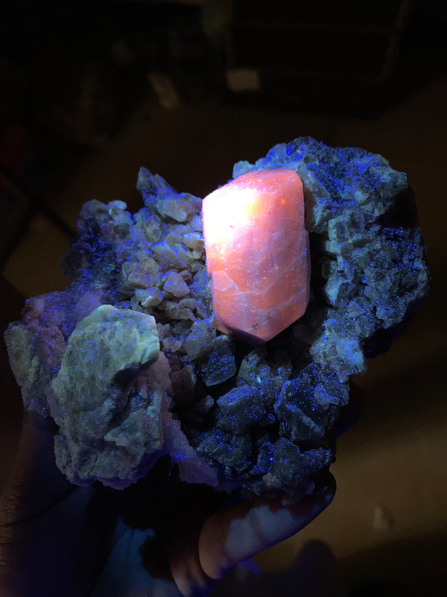 Fluorescent Rare Purple Hackmanite on Phlogopite Mica from Afghanistan - 810 grams