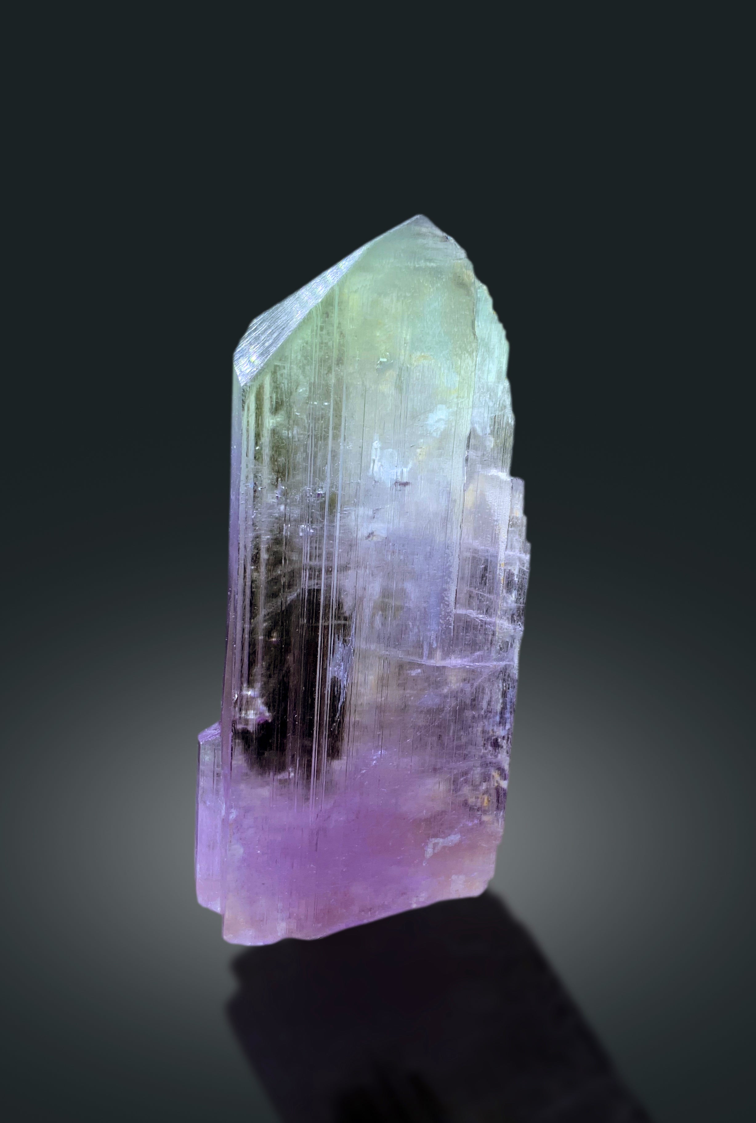 Transparent Bicolor Kunzite Crystal, Spodumene Kunzite, Raw Kunzite Stone, Kunzite Specimen, Kunzite from Afghanistan - 195 gram